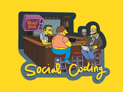 Social Coding coding receipt bank simpsons social social coding sticker