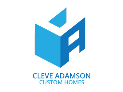 Cleve Adamson blue design homes logo