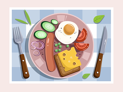 early breakfast breakfast cheese design food food illustration funny funny illustration illustration illustrator kitchen morning vector