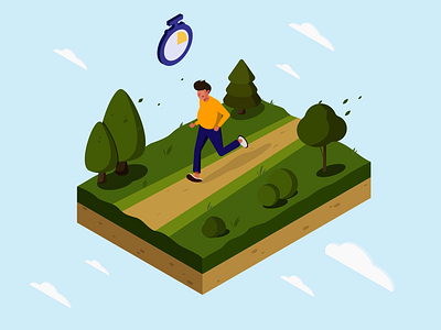 runner boy boy isometric design finnes isometric fitness app healthy illustration isometric isometric design nature isometric runner sports design vector