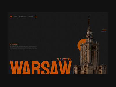 Warsaw Film Festival design desktop illustration ui ux