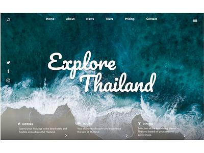 Explore Thailand design desktop explore holidays simplicity thailand travel travel agency travel app ui design uidesign uiux user experience user experience design ux ux design