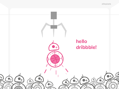 The Chosen One? bb8 debut dribbble elitepixels hello hi hola star wars starwars welcome