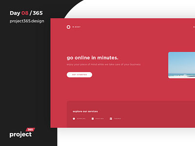 MinimalHost - Concept for Web Hosting | Day 08/365 - Project365