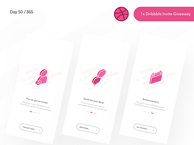 1x Dribbble Invite Giveaway | Day 50/365 - Project365