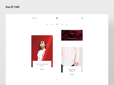 Minimal Fashion Website | Day 57/365 - Project365 clothing design challenge ecommerce fashion luxury minimal minimal monday project365 sketch wear zara