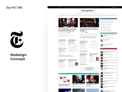 NYTimes - Web Redesign Concept | Day 100/365 - Project365 new york times newyork nytimes project365 redesign redesign tuesday sketch