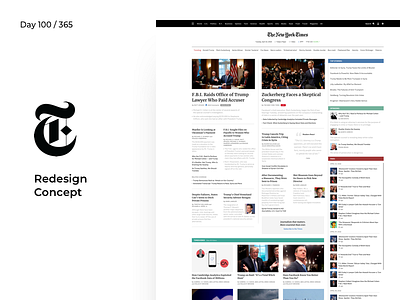 NYTimes - Web Redesign Concept | Day 100/365 - Project365