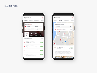 AIO Travel Booking App Concept | Day 105/365 - Project365