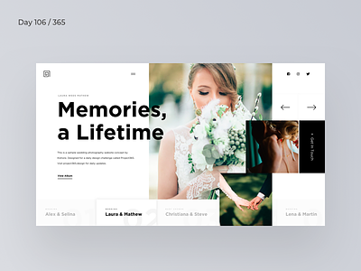 Wedding Photography Site Exploration | Day 106/365 - Project365 design challenge design inspiration inspiration minimal minimal life minimal monday minimalism project365 sketch
