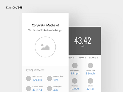 Bike Tracking App - Wireframe | Day 108/365 - Project365