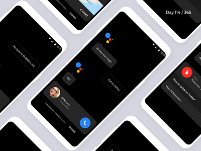 Google Assistant - Redesign / Dark UI | Day 114/365 - Project365