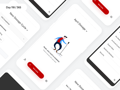Medicine Reminder/Tracker App | Day 119/365 - Project365 challenge daily ui design health app healthcare medical medicine app mobile app pills project365 reminder super sunday