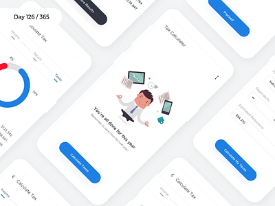 Federal Tax Calculator App | Day 126/365 - Project365 challenge daily ui design fdi tax federal tax app mobile app project365 super sunday tax calculator taxes us taxes