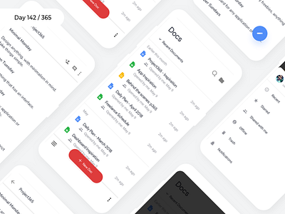 Google Docs - Material Redesign 2.0 | Day 142/365 - Project365 android android app app concept google docs material design mobile app project365 redesign redesign tuesday sketch