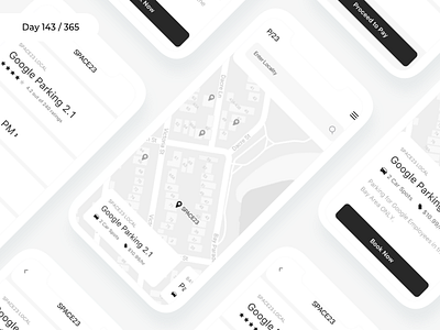 Parking Finder app - Wireframe | Day 143/365 - Project365