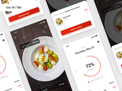 iCalorie - AR Dieting App Concept | Day 151/365 - Project365 ar app ar diet calorie meter calories daily ui design challenge disruptive thursday project365