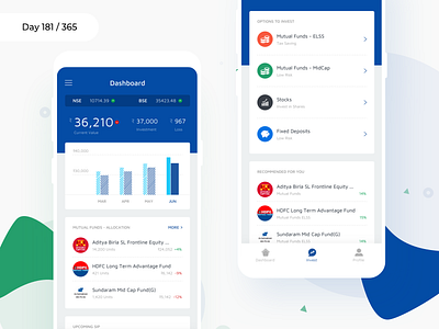 Mutual Funds Investment App Dashboard | Day 181/365 - Project365