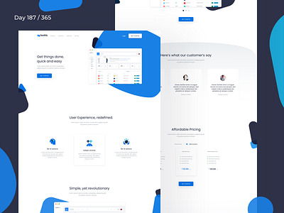 Saasify - Landing Page Sketch Freebie | Day 187/365 - Project365 freebie freebie friday landing page project365 saas saas product page saas software sketch sketch freebie sketch landing page