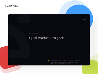 Minimal Designer Portfolio | Day 197/365 - Project365