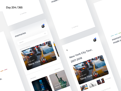 Memories App Concept | Day 204/365 - Project365 design challenge memories minimal minimal monday photographic memories project365