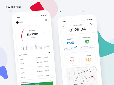 Running App Statistics Dashboard | Day 209/365 - Project365