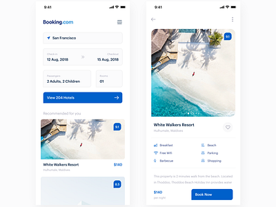 Booking.com App Redesign Concept | Day 219/365 - Project365 by Kishore ...