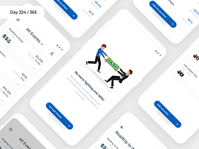 Split Bill & Financial Tracker App | Day 224/365 - Project365 billing split challenge daily ui ios management mobile app money project365 split bill super sunday