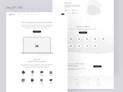 CRM Product Landing Page Wireframe | Day 227/365 - Project365