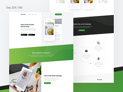 Recipes App Landing Page Freebie | Day 229/365 - Project365