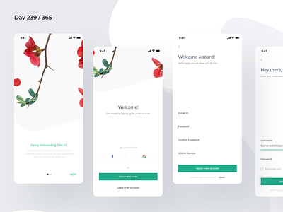 Minimal App Onboarding | Day 239/365 - Project365 daily ui design challenge ios ios11 login login design minimal minimal monday minimal onboarding mobile app onboarding process project365 welcome screen app