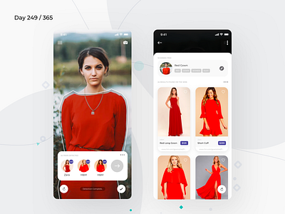 AR - Clothing Detection Concept | Day 249/365 - Project365 ar ar app augmented reality augmentedreality clothing ar dashboard design challenge disruptive thursday dress detection app dress scanner fashion ios11 mobile app online shopping project365 sketch