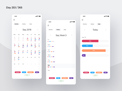 Daily Activities Tracking App designs, themes, templates and ...
