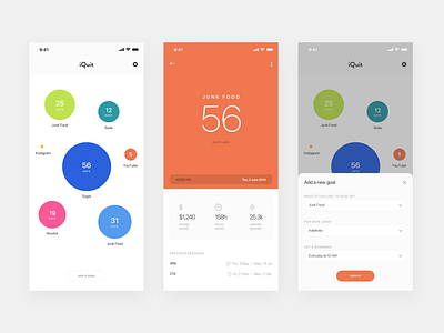 iQuit - Goals Motivator App Concept | Day 259/365 - Project365 by ...