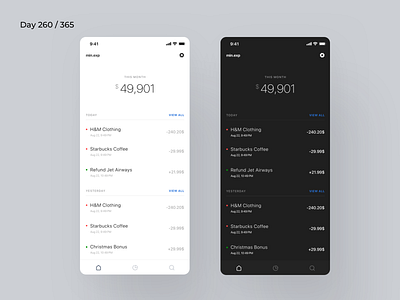 Minimal Expense Tracking App | Day 260/365 - Project365