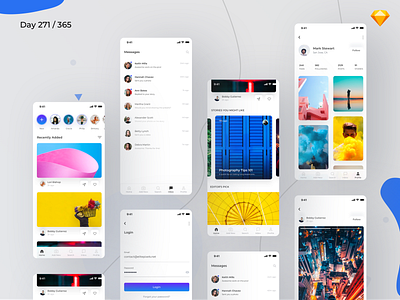 Social App UI Kit Freebie | Day 271/365 - Project365