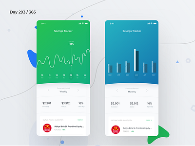 Savings Tracking App Concept | Day 293/365 - Project365