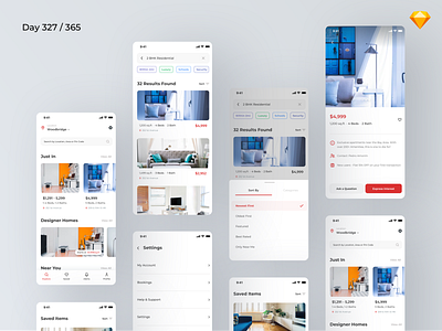 Real Estate App Concept Freebie | Day 327/365 - Project365