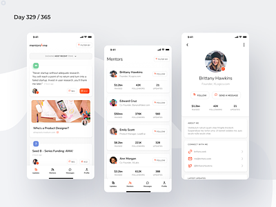Startup Mentors/Founders Social App | Day 329/365 - Project365 daily diary daily ui diary find mentors app founders app ios mentoring mentors mentors community minimal mobile app personal diary project365 sketch startup community startup community booster startup mentors super sunday super sunday