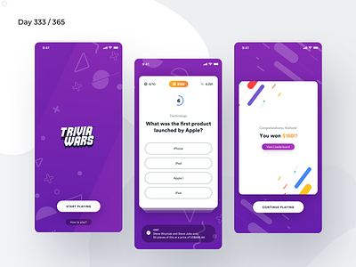 Live Trivia Game App Concept | Day 333/365 - Project365