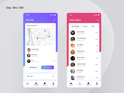 Co-workers Carpooling App Concept | Day 354/365 - Project365