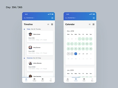 Hotel Rooms Porter App | Day 356/365 - Project365 analytics daily ui dashboard dashboard mobile dashboard saturday design challenge graphs hotel hotel admin app hotel booking hotels minimal mobile app porter project365 restaurants rooms scheduling sketch visualization