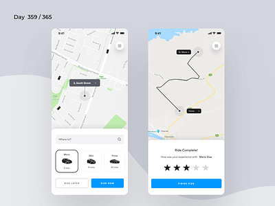 Ola App Redesign Concept | Day 359/365 - Project365 cab booking app cabs challenge daily-ui design-challenge ios minimal mobile app redesign mobile-app ola app redesign ola cabs olacabs project365 redesign concept redesign-tuesday sketch taxi app