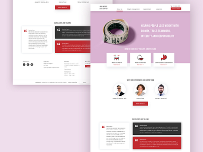 Website for weight loss clinic adaptive design clinic health landing page design main page ui ux web design website weight loss