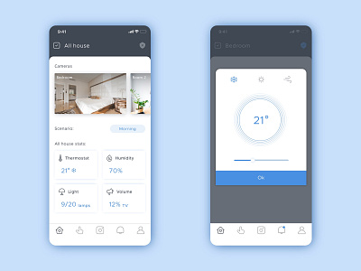 Smart Home app design iphone mobile smart home ui