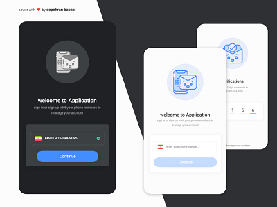 Create an account and Verify Code - We App Design adobe xd figma login register sepehran sign in sign up sign up sign in tonet vector