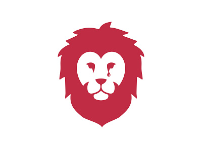 Sad Lion adobe illustrator animal design flat illustration lion lion head lion king lion logo logo red sad sadness vector vector illustration
