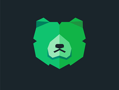 The Green Bear abstract adobe illustrator animal bear design flat green head illustration logo vector vector illustration