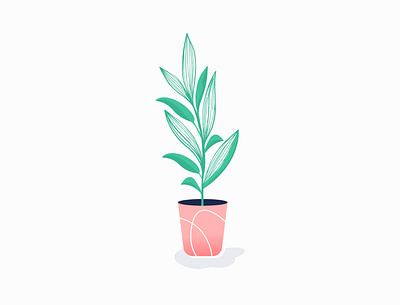 Plant for the soul adobe illustrator cute design flat gogreen green happy illustration logo plant vector vector illustration