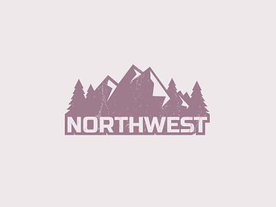 North West Concept adobe illustrator branding design flat forest icon illustration logo mountain typography vector vector illustration